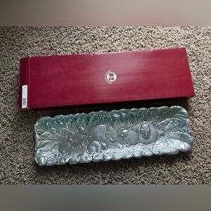 Vintage Arthur Court  Bunny Rabbit Aluminum Rectangular Long Oblong Serving Tray